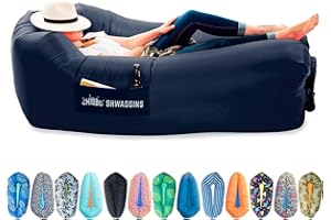 Chillbo Shwaggins Inflatable Couch – Cool Inflatable Chair Easy Setup is Perfect for Hiking Gear, Beach Chair and Music Festivals. (Royal Blue)