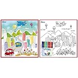 Amazon Com Pequena De Ninos Lavable Para Colorear Alfombra De Juegos Vida Fantastica En El Mar Grande Multicolor Toys Games
