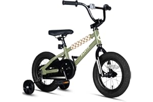 vollsch 12 14 16 20 Inch Kids Bike BMX Style Bicycle with Training Wheels for 2-14 Years Old Toddlers Boys Girls Coaster Brake Multiple Colors
