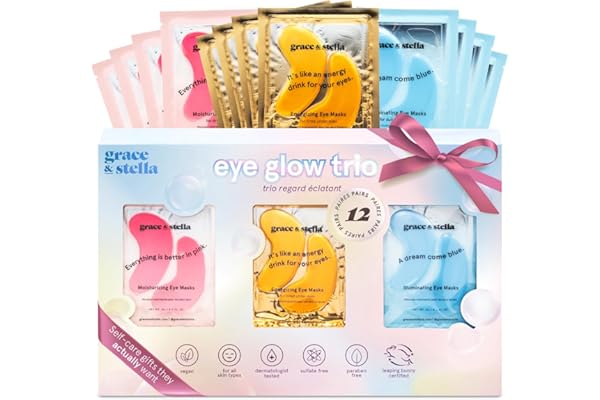 grace & stella Award Winning Under Eye Patches (12 pairs) Eye Masks for Puffy Eyes & Dark Circles - Birthday Gifts for Women,