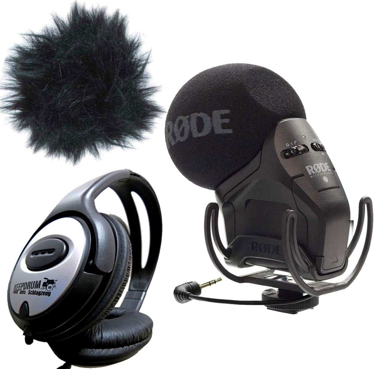 Rode SVM PRO Rycote Stereo VideoMic + Deadkitten Amazon.de Kamera