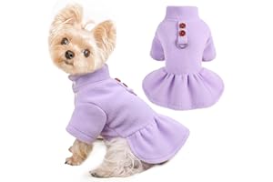 SHIFENMEI Dog Sweaters Easter Dress - Dog Clothes for Small Dogs Girl - Fleece Dog Sweater - Dog Clothes - Dog Sweater for Small Dogs Girl Boy - Cat Sweaters, XS, Purple