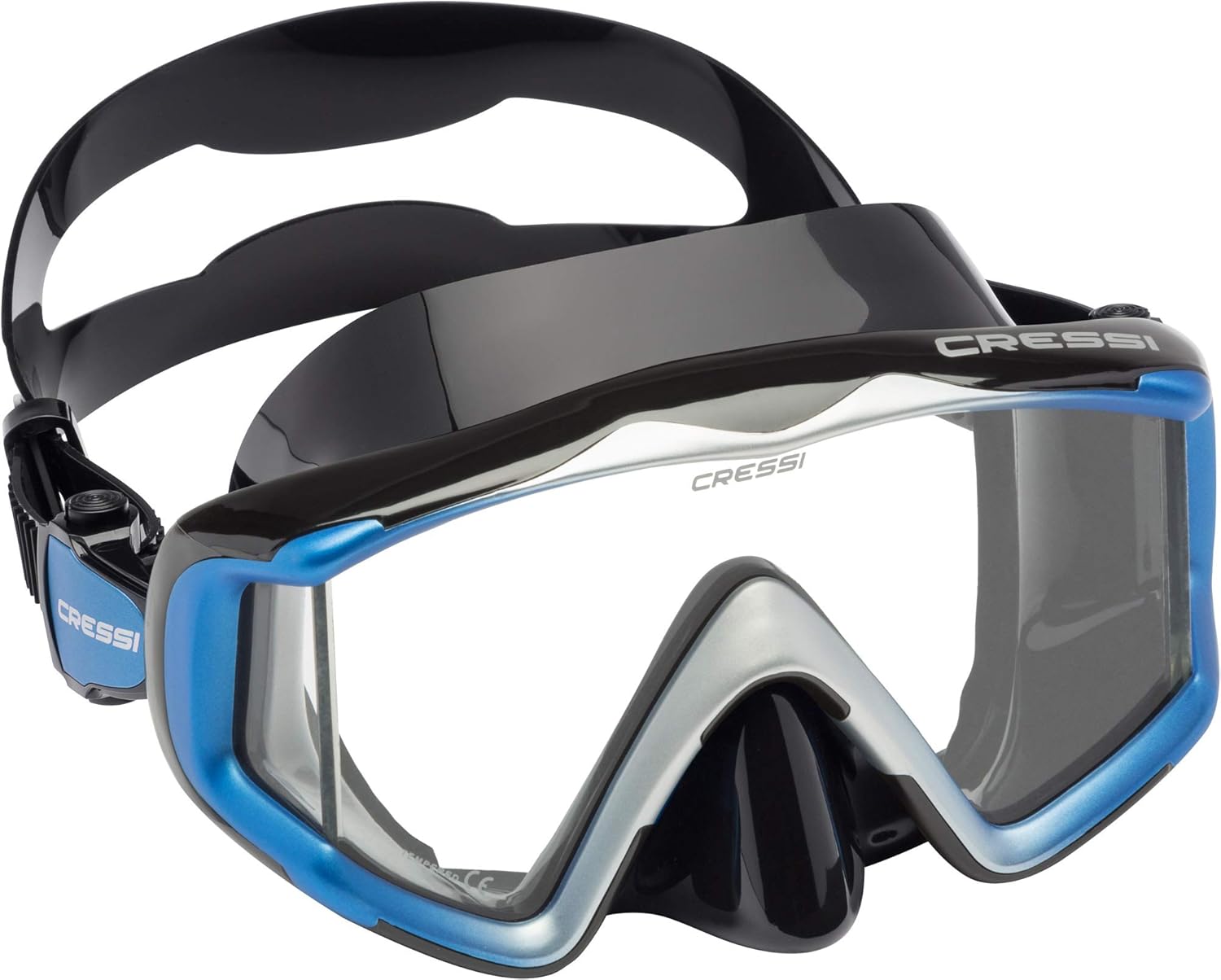 Cressi Liberty Triside SPE, Black/Blue/Silver : Sports & Outdoors