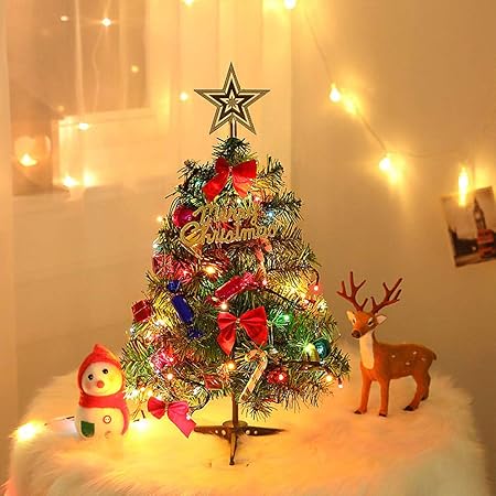 Novita Decorazioni Natalizie.Szfree Albero Di Natale Con Luci A Led Novita Decorazione Natalizia Pigne Regalo Dolci Per Casa Scuola Azienda 50 Cm Amazon It Casa E Cucina