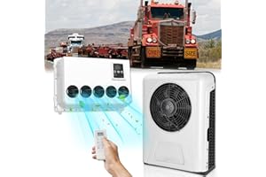 BAILIGO 12V Air Conditioner 12000 BTU, 12 Volt DC Air Conditioner for Truck Parking Split Electric AC Unit, Quiet A/C High Efficiency Cooling for Semi-Truck, Camper Trailer, Crane, Loader, Excavator, Tractor