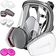 XINBTK 17 in 1 Full Face Respirator Mask Reusable - Gas Cover Organic Vapor Mask Respirator with 2097 Filter & 6001 Replaceable