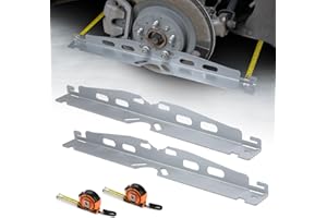 SKYJDM 2-Pack Wheel Alignment Plates Tool Kit with Measuring Tapes, Car Toe Plates Wheel Alignment Tool for Car Truck SUV, Sliver