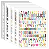 0.5 Inch Letter Stickers 2300 Pcs Multicolour