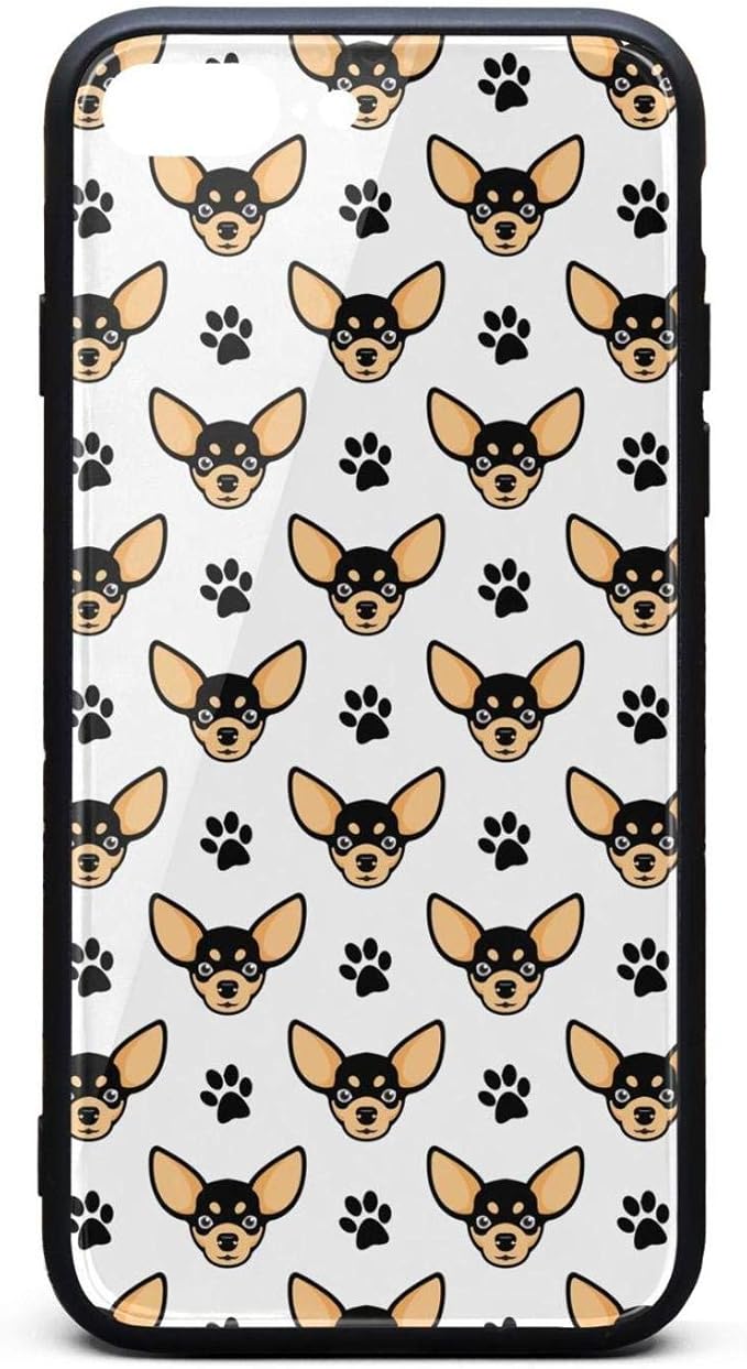 Amazon シーズー犬のシルエット黒と白の電話ケース Iphone 7 Plus 8 Plus用 ゴムフレーム 強化ガラスカバー 耐衝撃 レトロ かわいい 保護スキッド 決して色あせません ケース カバー 通販