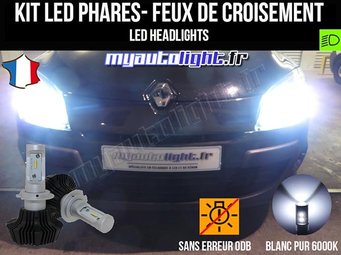 Amazon.fr MyAutoLight Kit Ampoules de phares à LED H7 Haute