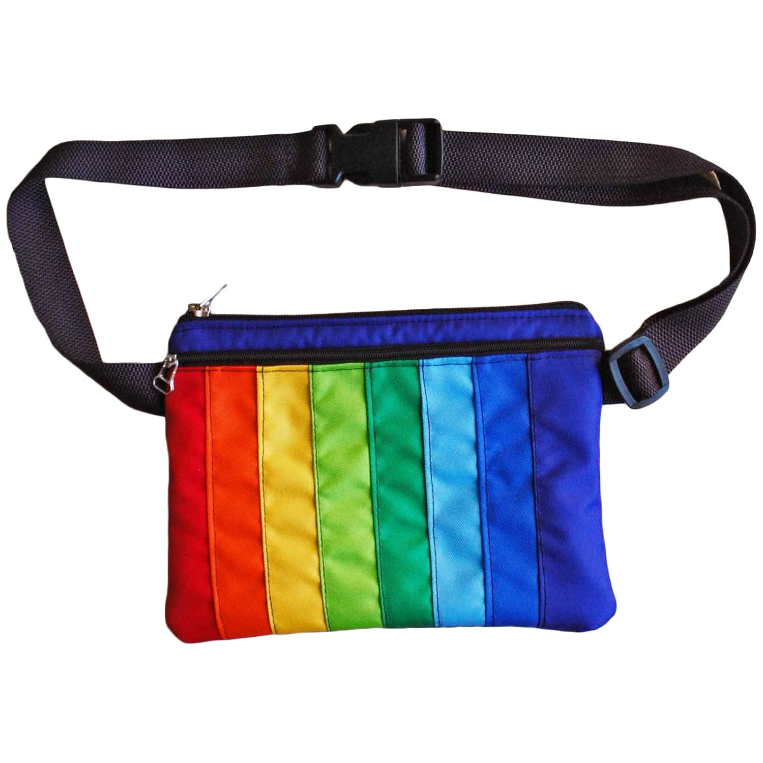 rainbow checkerboard fanny pack