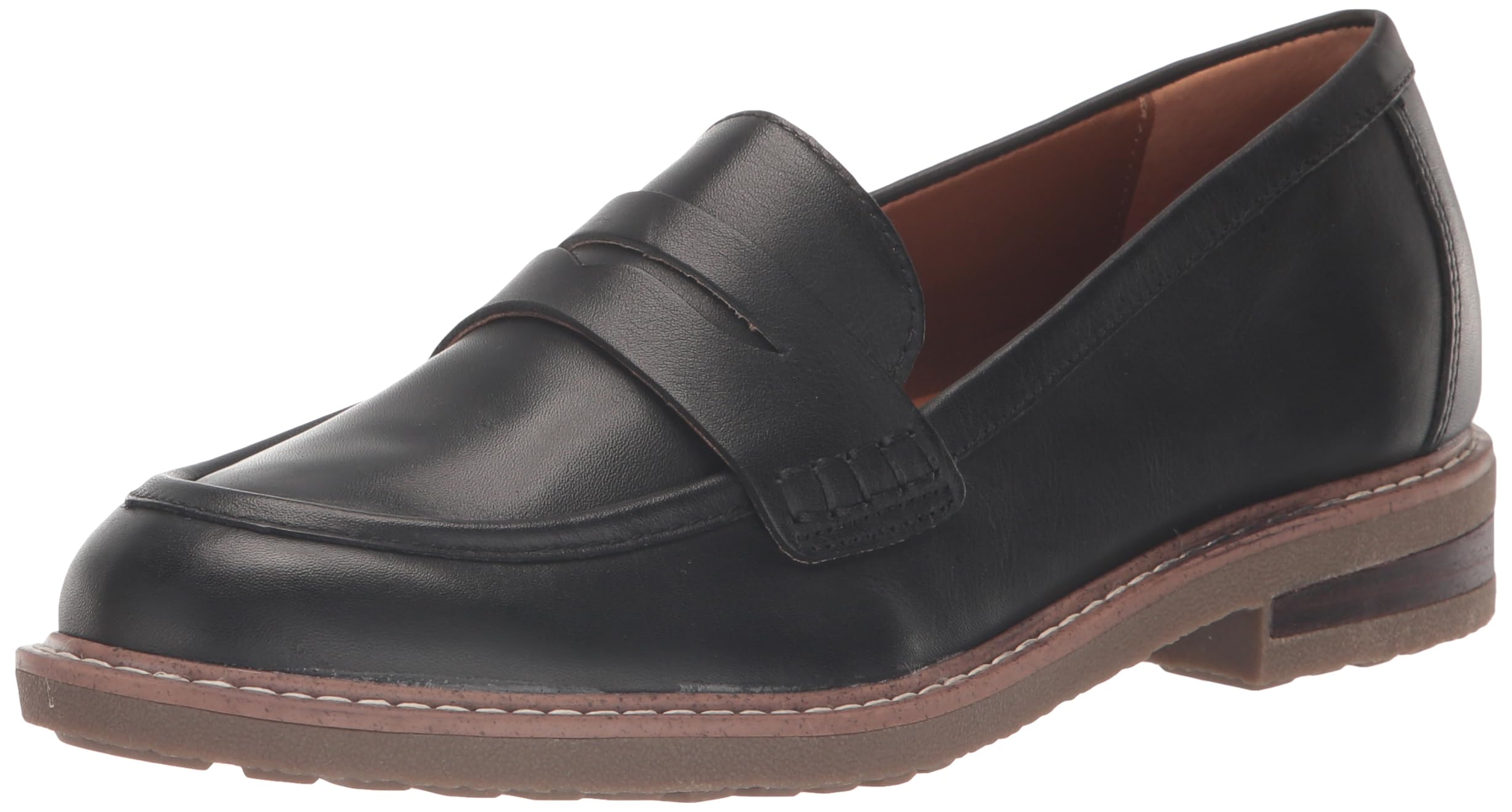 Earth® Women’s JAVAS Slip-on Penny Loafer, Black 002, 11 W