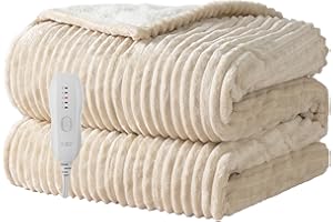 Heated Blanket Electric Blanket Throw 50”X60”-Heating Blanket with 5 Heat Settings-3 Hours Auto Off,ETL Certified,Machine Was
