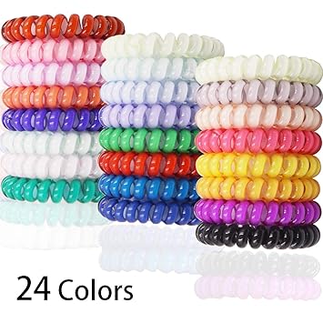 Amazon Com Ded 24 Pcs Spiral Hair Ties No Crease Coil Hair Ties
