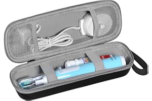 TUNYINSH Travel Case for Oral-B/Oral-B Pro 1000 1500 5000 7000 7500 6000 9600/ Phlips Sonicare 4100 5100 1100 6100 5300 7500 Electric Toothbrush, Portable Protective Storage Case (Black)