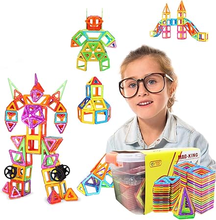 Amazon マグネットブロック マグネットおもちゃ 磁気ブロック 磁性構築ブロック マグフォーマー 磁石 子供おもちゃ おもちゃ 男の子 女の子 贈り物 114個 子供プレゼント 立体 パズル 知育玩具 磁気 カラフル 磁性構築玩具 幾何学認知 想像力と創造力を育てる知育