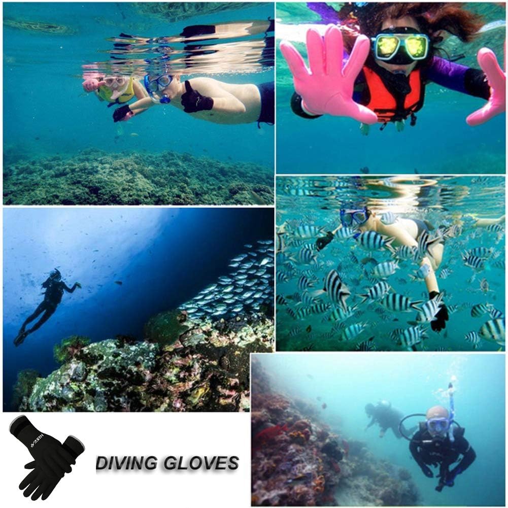 DiNeop Neoprene Gloves Diving Scuba Gloves 3MM for Women Men Kids, Kayaking Wetsuit Gloves Thermal Anti-Slip for Paddling Snorkeling Swimming Sailing Surfing Canoeing Spearfishing : Sports & Outdoors