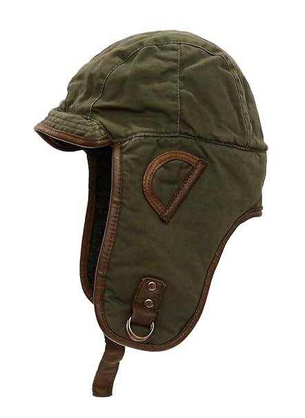 canvas aviator hat