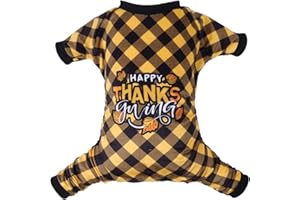 CuteBone Thanksgiving Dog Pajamas Costumes Pet Clothes Cat Apparel Shirt Winter Holiday Cute Pjs Outfits for Doggie Onesies P261M