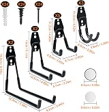 TECHSHARE 12 Pack Heavy Duty Garage Hooks 4 Sizes Wall Hooks view 2