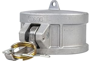 Quafwia 2 pcs Aluminum Camlock Fittings (3" Part DC) Cam Groove Hose Fittings Dust Cap