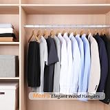 Amazon Basics Wood Suit Hangers 10-Pack 44 cm Natural view 6