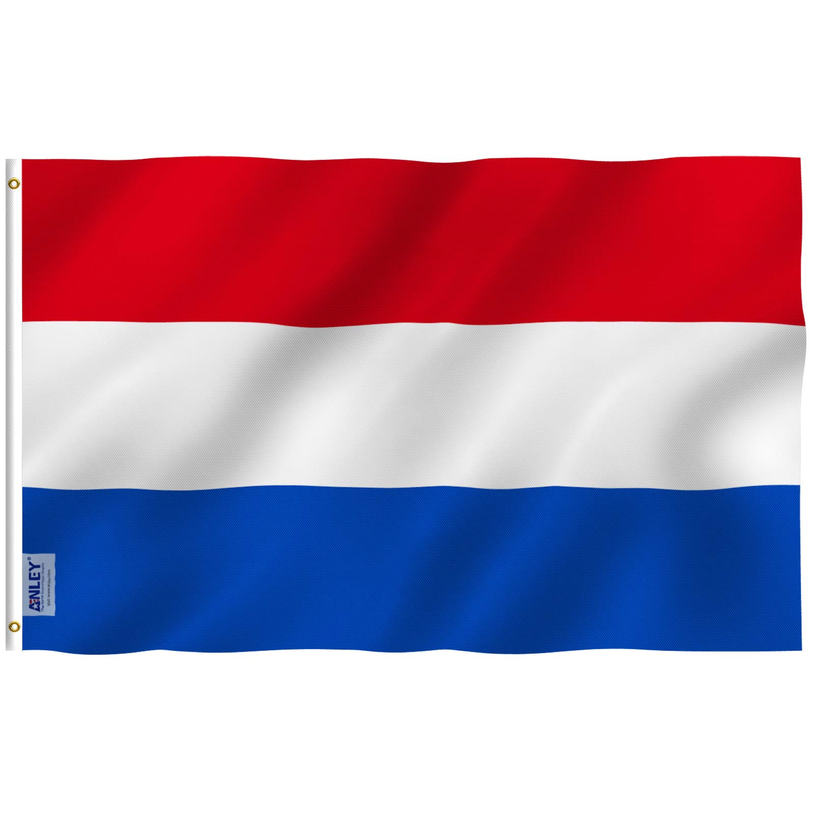 ANLEY Fly Breeze 3x5 Foot Netherlands Flag - Vivid Color and UV Fade Resistant - Canvas Header and Double Stitched - Holland National Flags Polyester with Brass Grommets 3 X 5 Ft