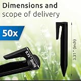 ECENCE Ground Pegs for Robotic Lawnmowers - 50 Durable Spikes & Hooks view 4