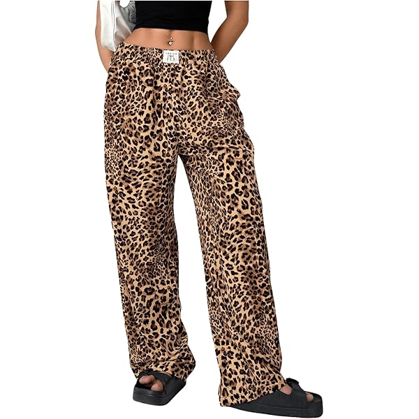 パンツ leopard print wide straight pants BEEDEN LEOPARD PRINT WIDE STRAIGHT PANTS