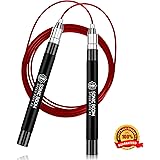 Sonic Boom M2 High Speed Jump Rope - Patent Pending Self-Locking, Screw-Free Design – Weighted, 360 Degree Spin, Silicone Grip with 2 Speed Rope Cables for Crossfit, Home Workout, & More