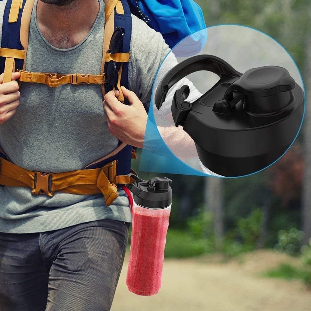 homgeek Personal Mini Blender Smoothie Maker for Juice Shakes and Smoothie,Portable Small Countertop Mixer with 600ml Travel Sport Bottle, 300W: Kitchen & Dining
