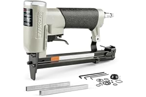 KAMSIN Woodpecker N7116 22 Gauge Pneumatic Upholstery Staple Gun, 3/8-Inch Crown Air Power Fine Wire Staple Gun, 1/4-Inch to 5/8-Inch Leg Length 71 Series Upholstery Stapler for Fabric, Upholstering