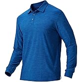 NAVISKIN Men's Polo Shirts Long Sleeve Golf Shirts with Collar UPF 50 SPF Shirt for Men Quick Dry Moisture Wicking
