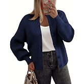 Zeagoo 2026 Cardigan Sweaters for Women Long Sleeve Chunky Knit Cardigan CEW Neck Button Down Fall Fashion Clothes