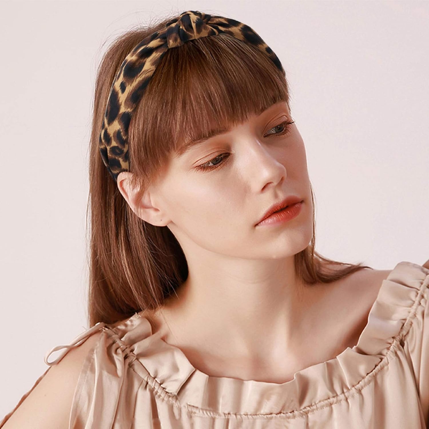 Ondder Knotted Headbands for Women Wide Headband 10 Pack Top Knot Hair Bands for Women's Hair Thick Turban Headbands Leopard Print Cheetah Headband Fashion Headband Cross Knot Hairbands Non Slip Women Headbands Diademas para Mujer : Beauty