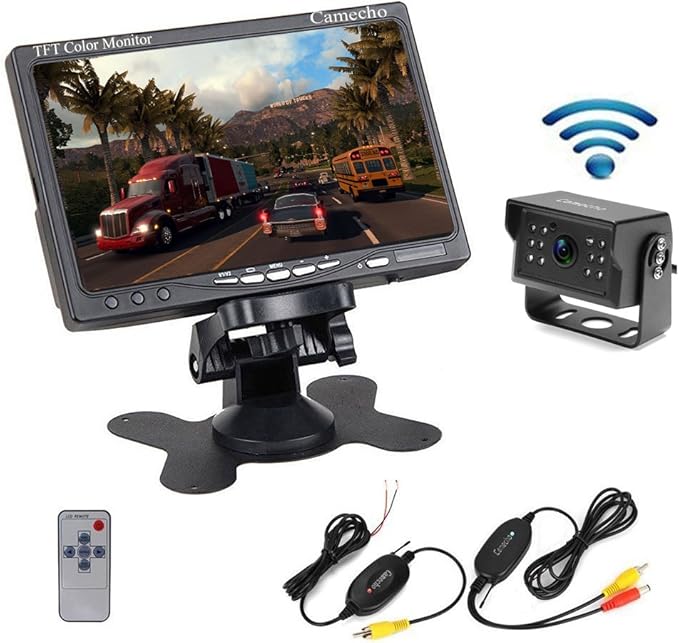 Telecamera Posteriore Wireless Con Monitor LCD 7'' - Per Camion, Trattori, Escavatori - Foto 14