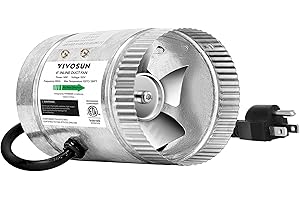 VIVOSUN 4 Inch Inline Duct Fan 100 CFM, HVAC Exhaust Ventilation Fan with Low Noise for Basements, Bathrooms, Kitchens and At