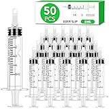 50 PCS 5ml Syringe with Cap for Liquid, Oral