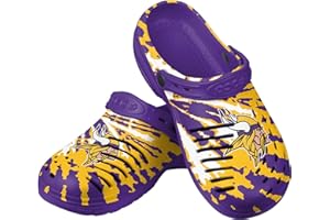 FOCO Mens NFL Team Logo Tie-dye Garden Water Sandals Shoes Slipper Clogs with Strap