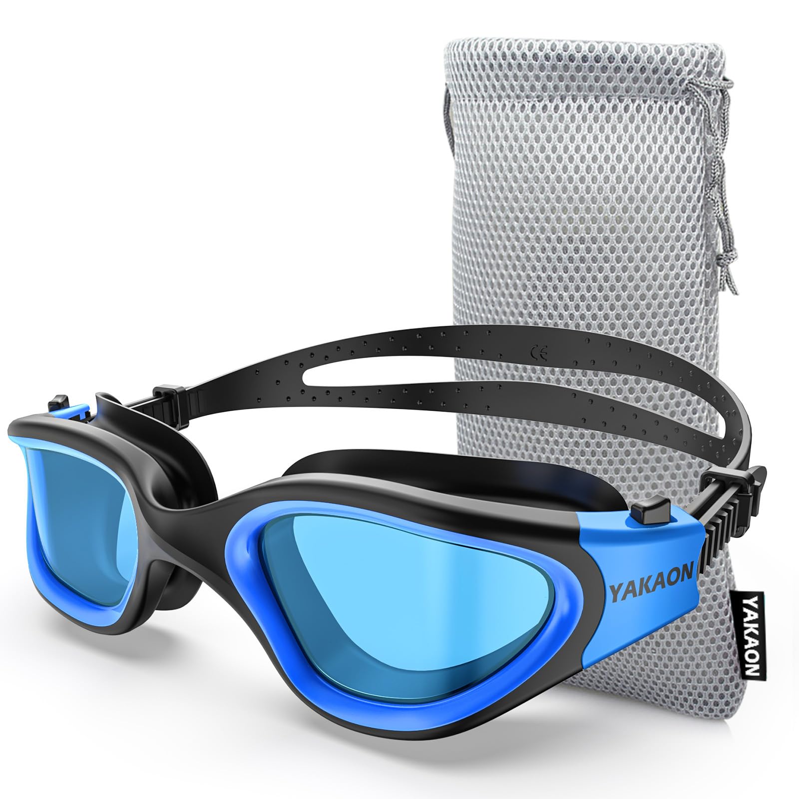 YAKAON G1 Swimming Goggles, Clear Wide View Swim Goggles Anti-Fog for Men Women Adult