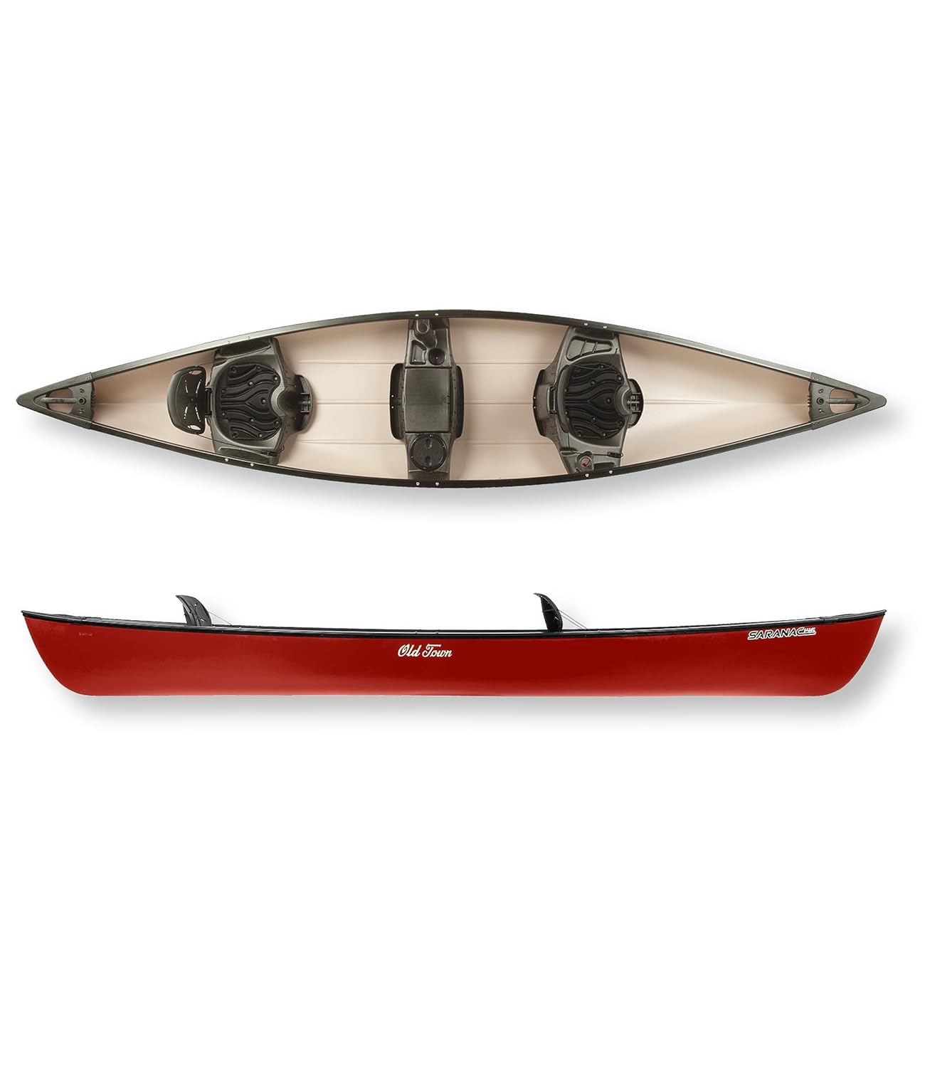 Old Town Canoes & Kayaks Saranac 146 Recreational Canoe, Red Sports & Outdoors