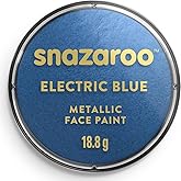 Snazaroo Metallic Face and Body Paint, 18.8g (0.66-oz) Pot, Electric Blue