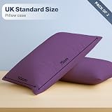 DN Pillow Cases 2 Pack Purple 50x75cm Microfibre Envelope Closure view 3