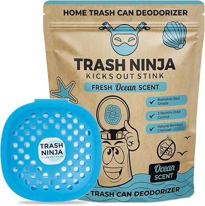 Ellis Harper Trash Ninja Bin Freshener with Activated Charcoal Ocean Scent