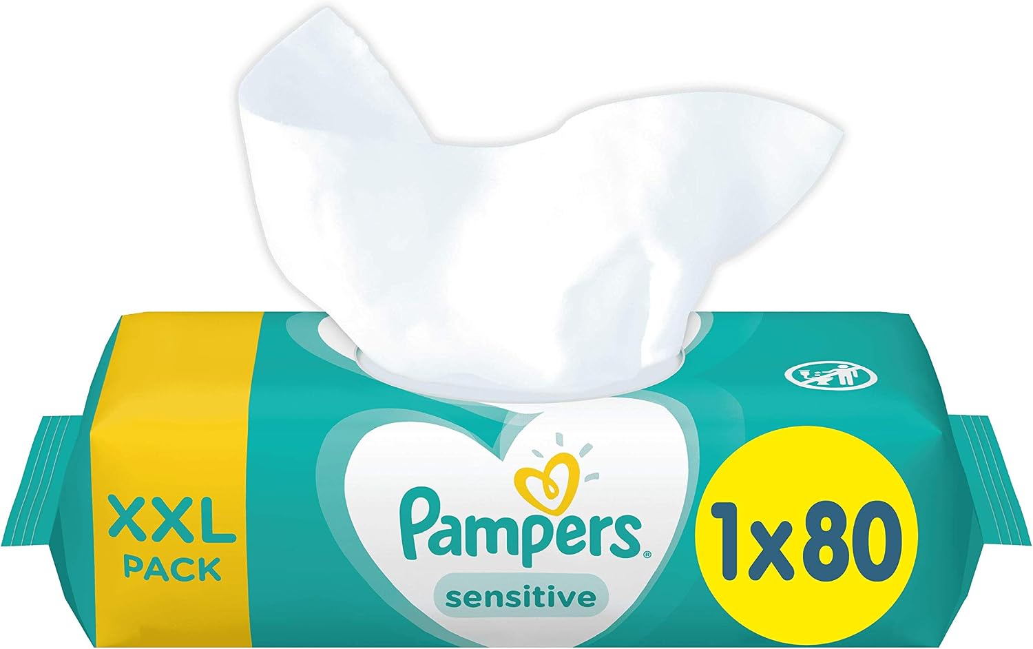 Pampers Sensitive Pampers' Unique PH Balancing Formula Baby Wipes, 80 count (Pack of 1)