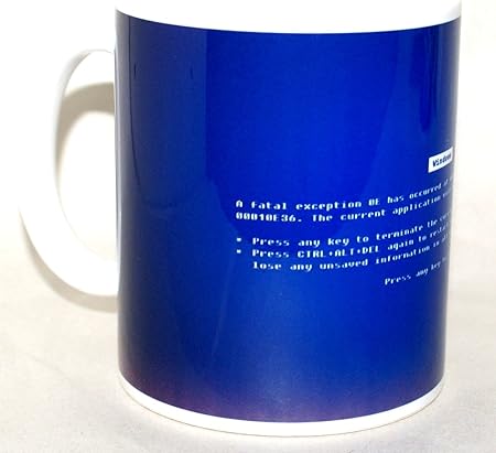 Windows Fatal Error Blue Screen Of Death Coffee Mug Retro ...