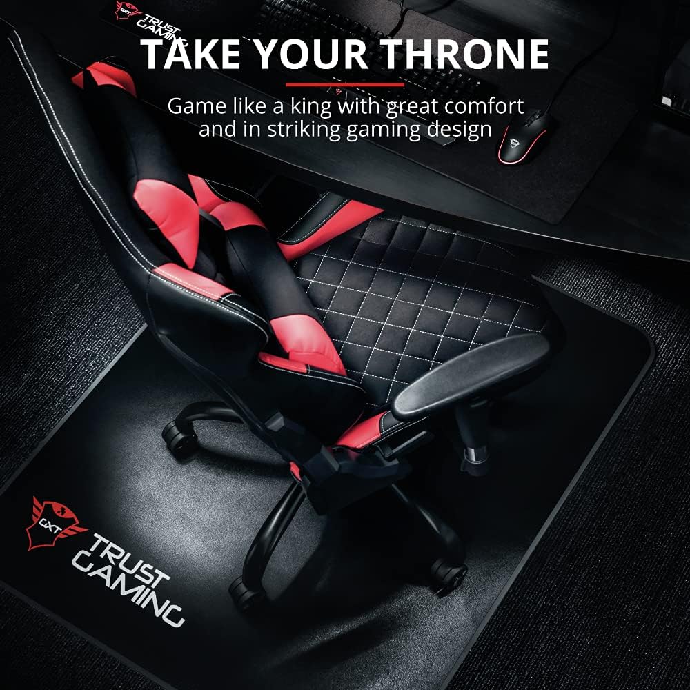 Trust Gaming Gxt 707r Resto Gaming Chair Full 360 Degrees Rotatable Ergonomic Chair With Removable Cushions Height Adjustable Red Black Amazon Co Uk Computers Accessories