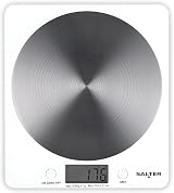 Salter White Disc Digital Kitchen Scale 5kg Add & Weigh Aquatronic