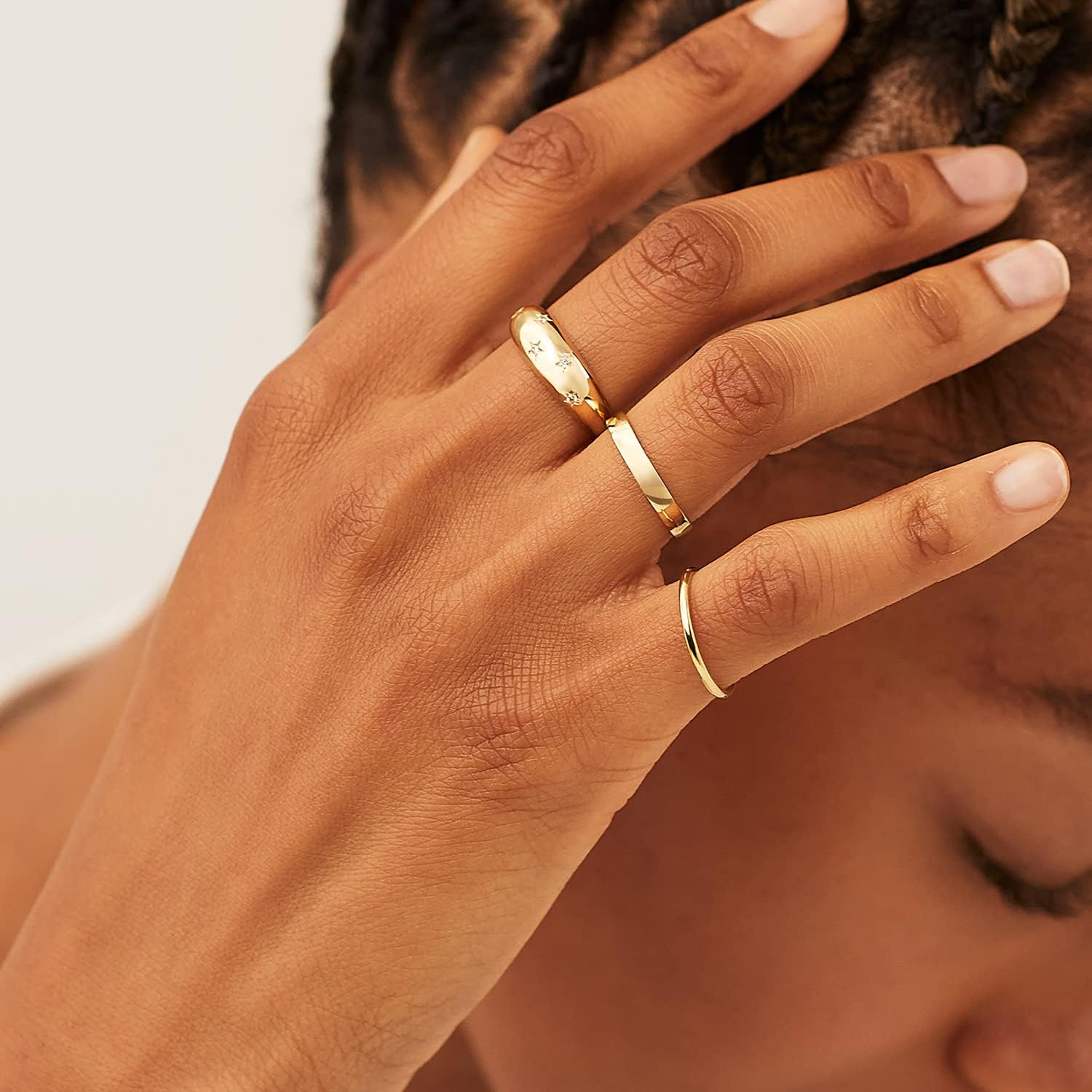 Fashion Classic 18K Gold Plated Titanium Steel Women Ring Best Gifts Couples Valentine's Day…: Clothing