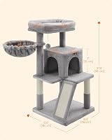 Feandrea Cat Tree Tower Widened Perch Large Cats PCT51WV1 Light Grey view 6